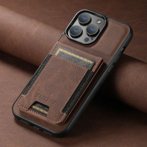 SUTENI Luxury Leather Magnet Card Holder Phone Case Flip Wallet Kickstand Cover For iPhone 17 16 15 14 13 12 11 Pro Plus Max