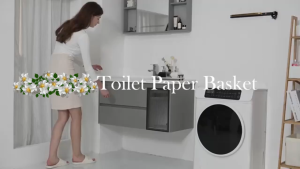 Bathroom toilet paper storage basket with lid and large capacity foldable multifunctional storage basket Bathroom accessories