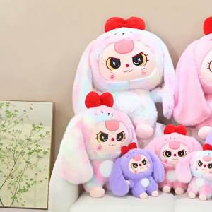 gấᴜ bông Baby Three Rabbit Bé Ba Thỏ búp bê dễ thương Đồ chơi món quà tặng sinh nhật nhồi bông to K7T3