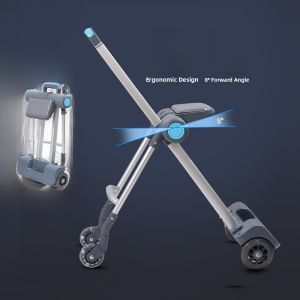 Lazy Parent Childrens Suitcase Rideable Pullman Bag Kids Travel Check-In Durable ABS+PC Material Zipper Closure Wheels