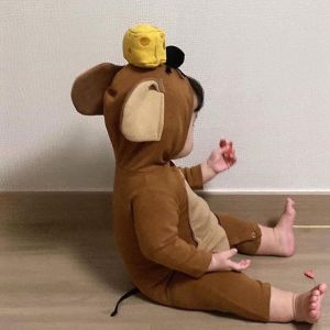 ชุดจั๊มสูทบุขน ลายการ์ตูนหนูน่ารักสำหรับเด็ก หญิง สไตล์เกาหลี ร่วงและหนาว ช่วงฤดูใบไม้ ร่วมพร้อม ชุดปีนเขา ลม สุขสันตอน สมบูรณ์