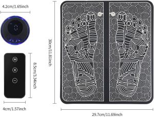 iKeener | EMS Foot Massager Pad 8 Modes 19 Level Acupoints Massage Muscle Stimulation Improve Blood Circulation Relax Relief Feet Pain