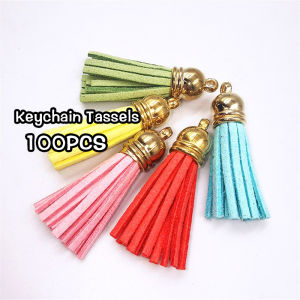 100PCS Tassels Keychain Leather Tassel Jewelry Making Tassel Charm Tassel Pendants DIY Craft Supplies