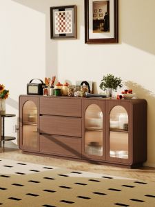 Retro Solid Wood Multipurpose Sideboard Storage Cabinet