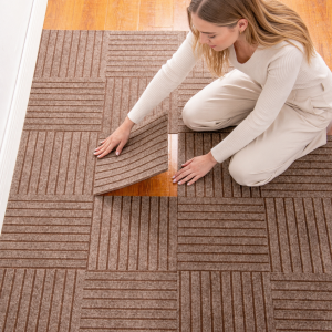 1/10/20Pcs Peel and Stick Carpet TilesSelf-Adhesive Square Soft Carpet Floor Tiles12" X12" Carpet Easy Install DIY Floor Tile