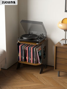 Black Vinyl Album Display Stand Record Player Heightened Shelf Floor Wall Corner Rack Modern Simple Style Home Display Shelf