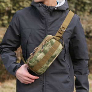 Mens Multifunctional Outdoor Casual Travel Running Waist Bag Camouflage Tactical Single Shoulder Crossbody Bag