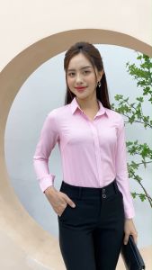 (hàng thiết kế) Áo sơ mi nữ kẻ sọc dài tay chất siêu lụa mềm mịn mát Áo sơ mi nữ công sở MC Fashion ôm form tôn dáng 0298