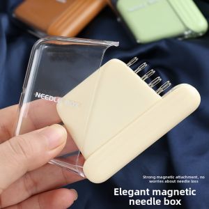 QINGPIN | Magnetic Cream Style Sewing Kit Box Home Practical High-End