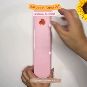 Save Our Planet PH♥️ Reusable Pink Glass Straw Set | w/cleaner hardcase & stopper