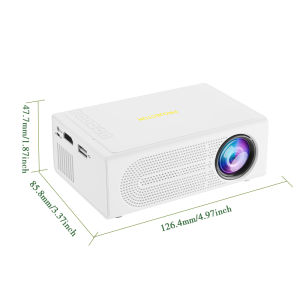 Mini Portable Projector LED Intelligent Control Home Theater Outdoor Movie LED Projector M200WhiteBlackUS