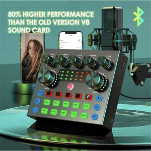 VIPisland เครื่องเปลี่ยนเสียงแบบพกพา V8S sound card เวอร์ชันใหม่ Bluetooth Audio USB Headset Microphone Webcast Streamer Live