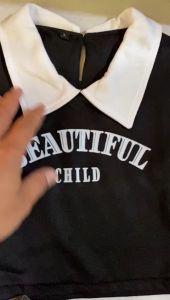 Best Sweater Crop Kerah Anak Perempuan Kekinian usia 2-12 tahun Cn Kerah Anak cewe Ala Korea