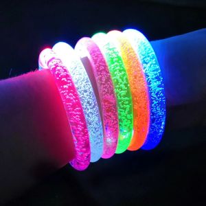 1-100PCS Halloween LED Acrylic Glow Bracelet Concert Support Fluorescent Bracelet Holiday Party Bracelets Holiday Decoration