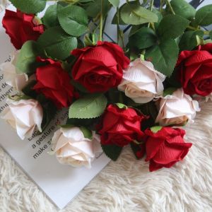 Rose flower Wedding decoration Valentines Red false flower Day gift living room decoration roses party birthday artificial flowers rose bouquet