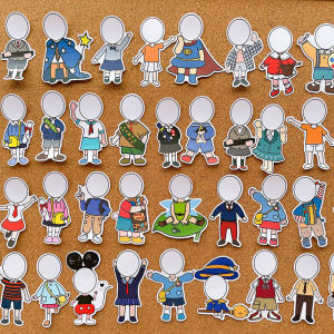 Preschool Class Growth Photo Album Board Cartoon Big Head Sticker Individual Body Sticker Scrapbooking Decoration