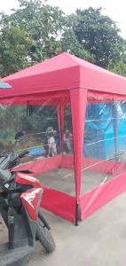 Tenda bongkar pasang ukuran 2x2 full set + Tirai 3sisi
