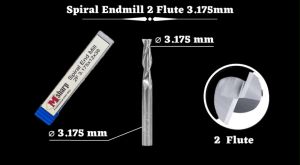 ms7 End Mill Spiral 2 flute 3.175 mm Carbide endmill spiral 2F