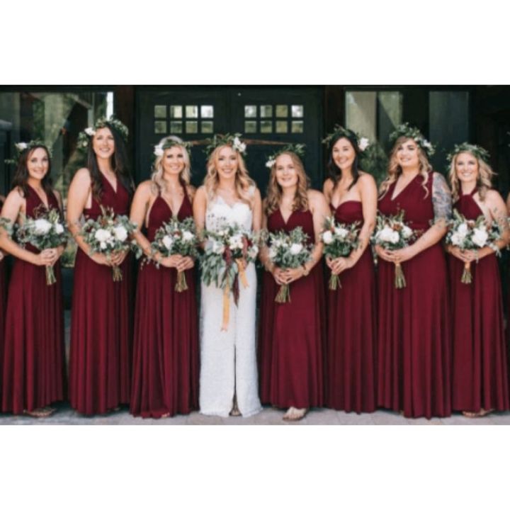 Maroon 2025 infinity gown