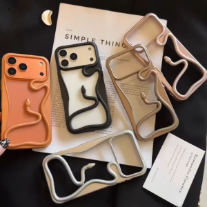 3D hollow snake frosted soft case for iPhone 17 16 15 14 13 12 11 Pro Max Plus casing Simple anti fall protective cover for iPhone17Pro case