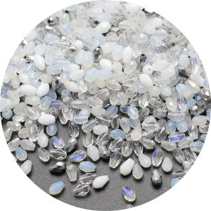 100 Hạt Pha Lê Hình Giọt Nước 3x5mm Nhiều Màu AB Mặt Cắt Nhiều Góc Dùng Làm Trang Sức Tự Làm Trang Trí Quần Áo Đồ Thủ Công