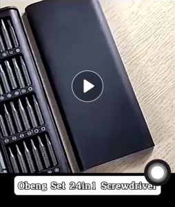 OBENG SET PREMIUM MAGNETIC BITS 24 IN 1 BLACK HITAM SCREWDRIVER PC HP LAPTOP SCREW - zansenShop
