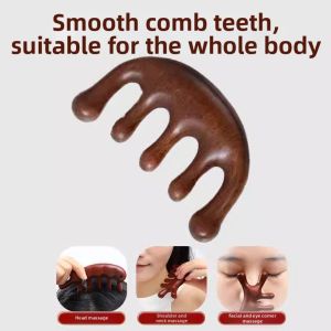 Five-Finger Massage Comb Head Neck Scrubbing Tool Acupoint Protection Meridian Massage Universal Hair Loss Prevention Comb