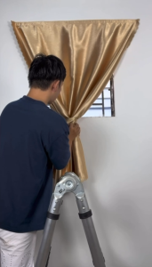 rèm dán tường chống nắng trang trí decor phòng sale 30% ( kèm miếng dán )