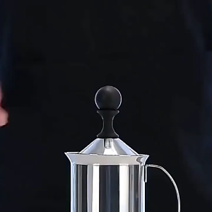 Cangkir Kopi Stainless Steel 400ml Pengocok Susu Manual Pot Busa Susu Pembuat Kopi