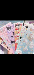 🇲🇾Ready Stock🇲🇾SANRIO Star Laser Cute 3D Sticker Cartoon Modeling DIY melody Kuromi Cinnamoroll PVC Sticker Notebook cup diary suitcase