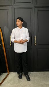 Baju Koko Kurta Pria Dewasa Lengan 3/4 Polos Hizza
