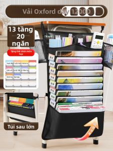 deli | Túi Lưu Trữ Bên Cạnh Bàn Dung Lượng Lớn 1200D cho Học Sinh