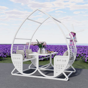 Outdoor Heart Swing Decorative Ornaments for Home Stay Restaurant Photo Shooting Props Popular Tourist Spot Check in Item