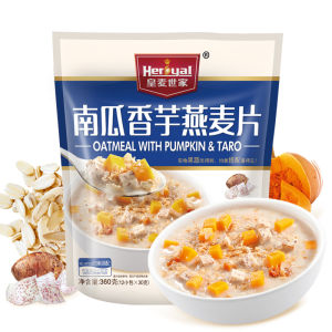 Heroyal 360g Cereal Oats with Red Dates Taro Powder Black Rice Pumpkin Instant Breakfast Beverage in Individual Packets