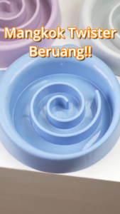 Hobilic Tempat Makan Anjing Slow Feeder Bowl Lucu Anti Tersedak Model Beruang Twister