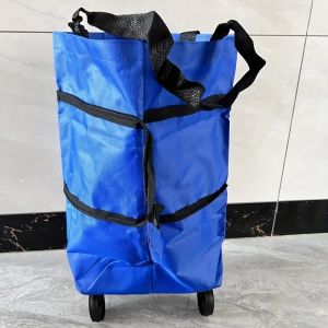 รถเข็นช็อปปิ้งพับได้แบบพกพาพร้อมล้อ |   รถเข็นแบบกระเป๋าเป้สะพายหลังน้ำหนักเบาสำหรับใช้ในบ้าน