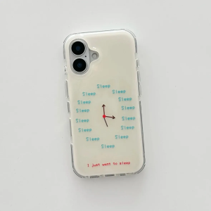 Ốp Điện Thoại Cá Nhân Hóa Ins Wind Creative Sleep Clock Dành Cho iPhone 16 15 14 13 12 11 PRO MAX Chống Sốc Phong Cách Y2K Chống Bụi Chất Liệu Nhựa