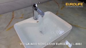 Vòi Lavabo nóng lạnh Đồng mạ Chrome Eurolife EL-8002 (Trắng bạc)