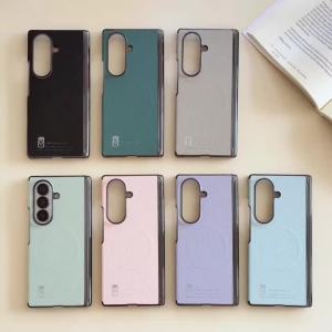 szhaiyu | Leather Phone Case for Samsung Galaxy Z Fold 7 6 5 4 for Magsafe Wireless Charging Dual-axis Hinge Protection Shockproof Cover