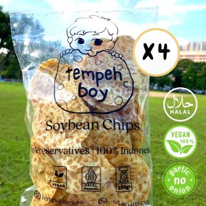 [Tempeh Boy] Tempeh Chips (4 x 250g) - Halal/ Vegan/ Healthy Soybean Chips