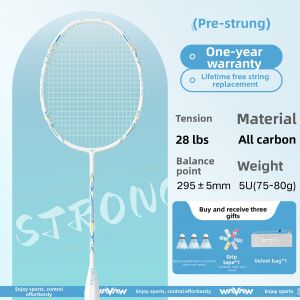 WAVAW | Custom Lightweight Carbon Fiber Badminton Racket 5U