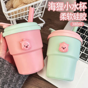 Cốc Đựng Nước Silicon Chống Trượt Chống Nóng Có Van Chui Cốc Đựng Đồ Uống Sáng Tạo Cho Học Sinh Dung Tích 15 Lít