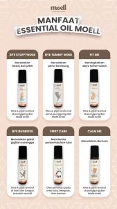 MOELL Natural Essential Oil Roll On 8ml / Bye Stuffynose Tummywind Fitme Calmme Bugbites First Care Bayi Anak / Calm Me / Fit Me / Masuk Angin / Nyamuk Bugs MOEL / MOELL BANDUNG