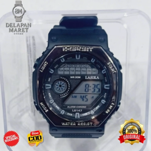 Jam Tangan Digital Sport LASIKA DM38147 K-Sport Original Tahan Air LED Alarm Stopwatch Untuk Pria Wanita
