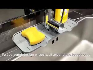 Kitchen Sink Splash Guard: Silicone Faucet Mat & Dish Drying Mats - Faucet Splash Catcher For Kitchen Bathroom Sink Accessories