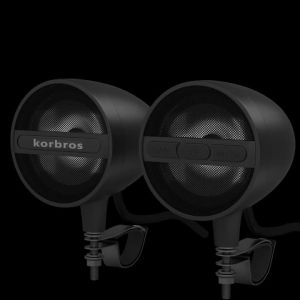 Motorcycle Bluetooth Speaker System Waterproof Design Suitable for 12V Vehicles/Radio/USB/FM Radio (Black)