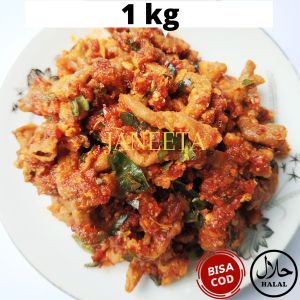 Keripik Usus Ayam Crispy 1 Kg Pedas Daun Jeruk Krispi Murah Krispi Kiloan