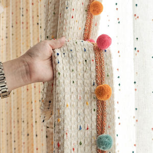 Dopamine Cream Style Kid-Friendly Chenille Blackout Curtains