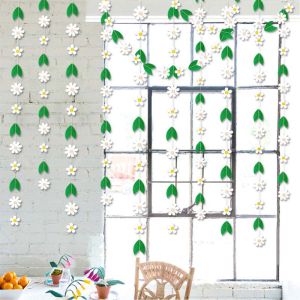 Trang Trí Lớp Học Mẫu Giáo Phong Cách Đồng Quê Bằng Cây Thực Vật Giả Lá Ngăn Chia Lớp Bằng Vải Treo Trang Trí Nhà Thủ Công