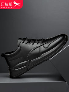 Red Dragonfly 2025 New Waterproof Leather Surface Thickened Casual Sports Shoes Mens Autumn Winter Fleece Lined Cotton Shoes